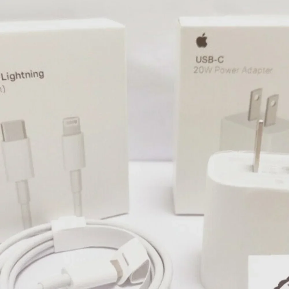 20W Power Adapter Fast Charger & Cable USB-C 1M for iPhone 12 Original Quality..